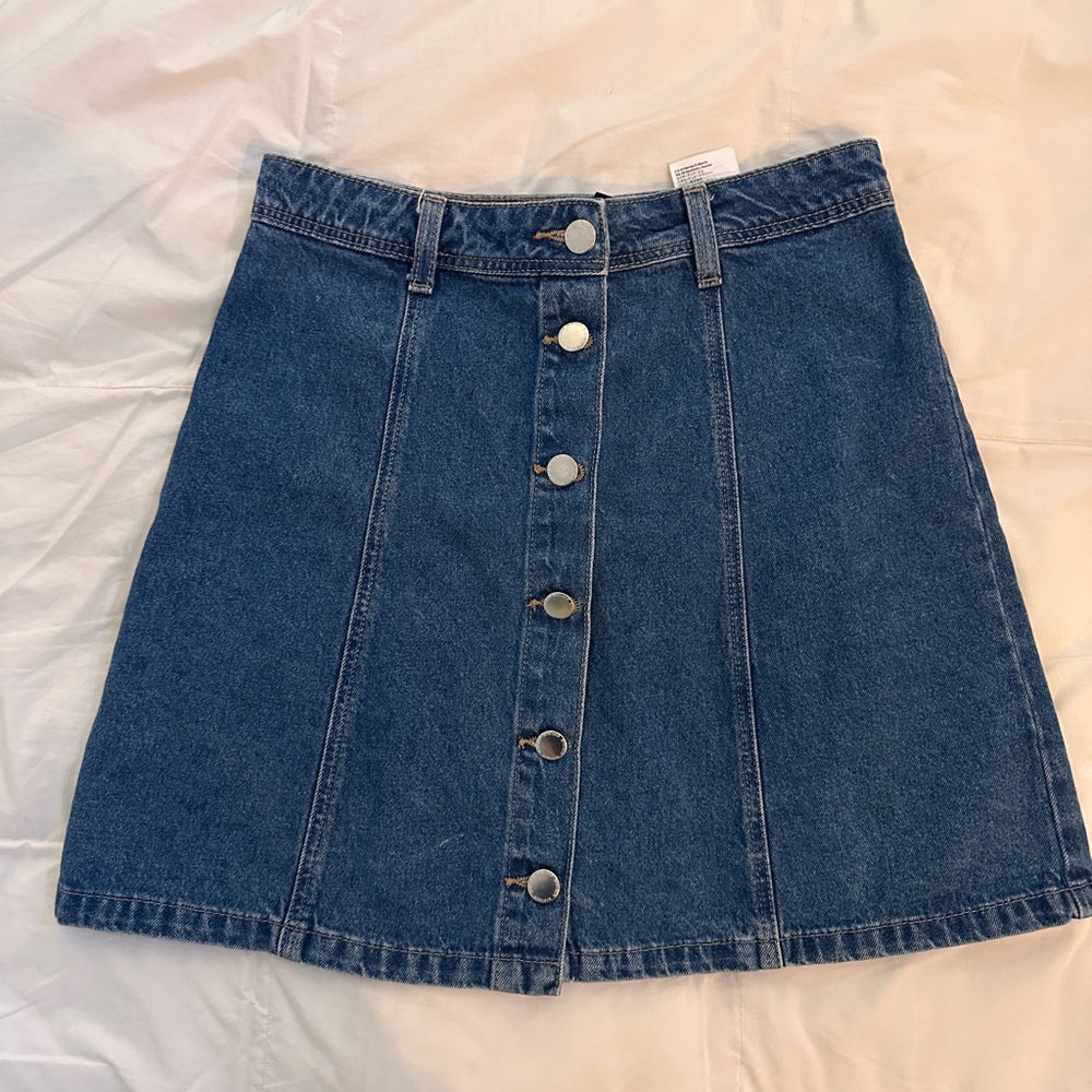 H&M Divided Blue Denim Mini Skirt